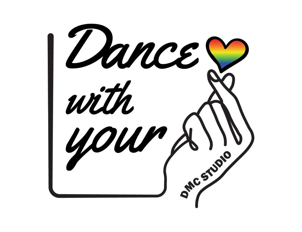 Logo a forma di cuore di DMC Studio